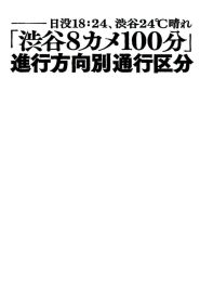 Sunset 18:24, Shibuya 24ºC Sunny “Shibuya 8 Cameras 100 Minutes”